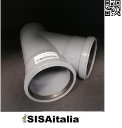 Derivazione polipropilene 45 gradi, Ø 90 mm.