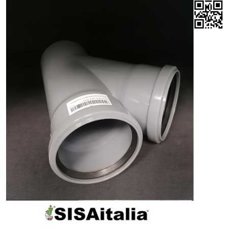 Derivazione polipropilene 45 gradi, Ø 90 mm.