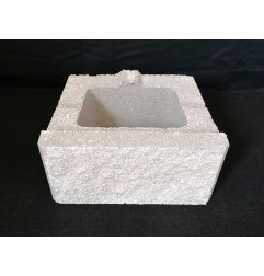 Blocco per muro fiorito contro terra 32 x 17 x 25 cm grigio