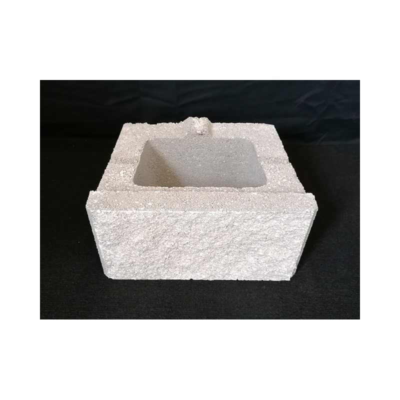 Blocco per muro fiorito contro terra 32 x 25 x 17 cm grigio.