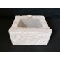 Blocco per muro fiorito contro terra 32 x 25 x 17 cm grigio.