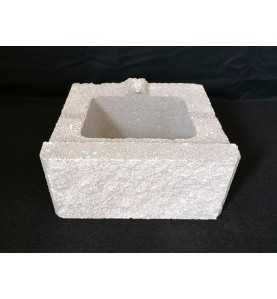 Blocco per muro fiorito contro terra 32 x 17 x 25 cm grigio