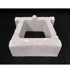 Blocco per muro fiorito contro terra 36x32x18,8 cm grigio