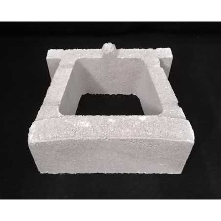 Blocco per muro fiorito contro terra 36x32x18,8 cm grigio
