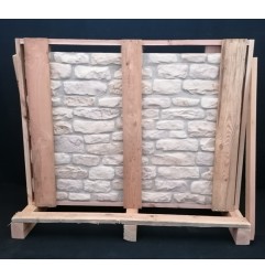 Pannello rivestimento in pietra ricostruita L 124 x H 91 cm.