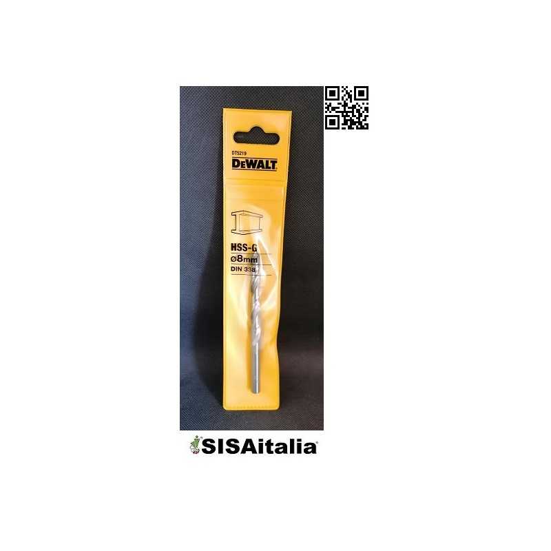 Punta hss-g-din 338 per metallo DT5219-QZ Dewalt 117-75 mm, Ø 8 mm.