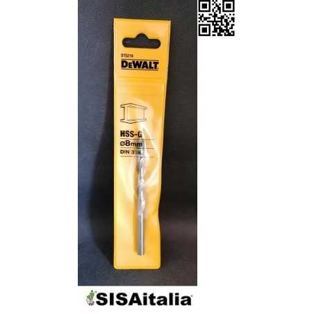 Punta hss-g-din 338 per metallo DT5219-QZ Dewalt 117-75 mm, Ø 8 mm.