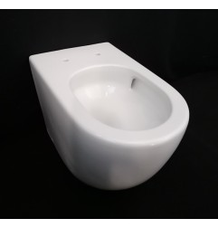 Vaso WC da bagno Btw Milos a pavimento bianco lucido.