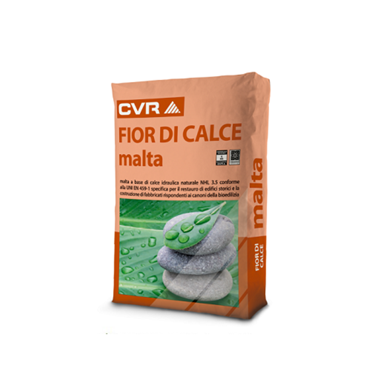 Malta naturale di sola calce colore nocciola fior di calce Cvr 25 kg.