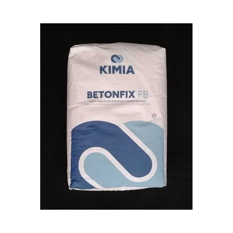 Malta antiritiro fibroarmata a marchio CE per riparazioni e cosolidamenti 010045 Betonfix FB 25 kg.