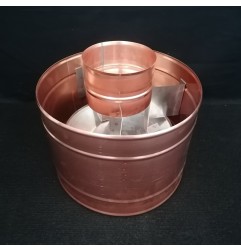Cappello antintemperie cupro inox colore rame Ø 120 mm.
