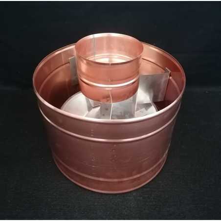 Cappello antintemperie cupro inox colore rame Ø 120 mm.