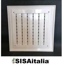 Griglia aria con serranda quadrata in ABS, 190x190 mm.