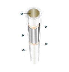 Tubo multistrato 0,3 mm Gerpex isolato 6 mm 28105116 Emmeti 16x2.