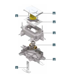 Valvola a sfera da incasso per gas con manopola a scomparsa Gas Box 2.0 09812630 Emmeti R 3/4".
