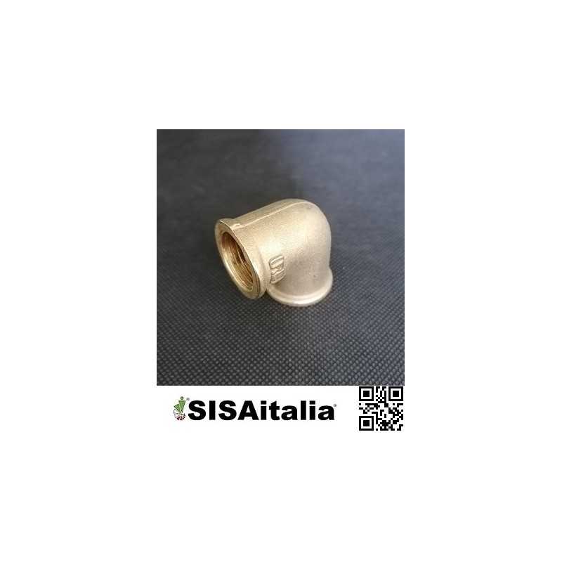 Gomito 90 gradi ottone F-F 1/2".