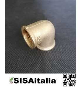 Gomito 90 gradi ottone F-F 1/2.