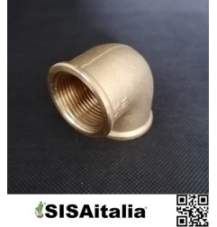 Gomito 90 gradi ottone F-F, 3/4.