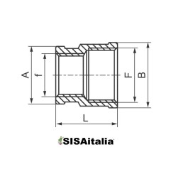Manicotto ridotto ottone F-F 1"x3/4".