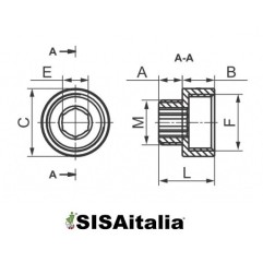 Manicotto ridotto ottone F-M 1x3/4".