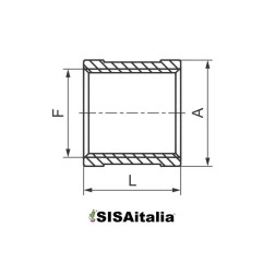 Manicotto F-F ottone 1/2".
