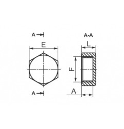 Tappo F esagonale ottone 3/4".