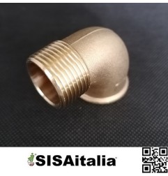 Gomito 90 gradi ottone M-F, 3/4.