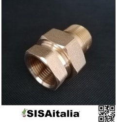 Bocchettone M-F ottone con o-ring, 3/4.