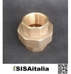 Bocchettone iso 7/1 a sede conica con o-ring  f/f ottone 1.
