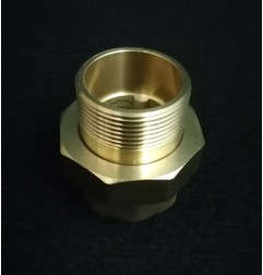 Bocchettone dritto a tre pezzi sede con O-Ring ottone.