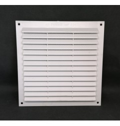 Griglia PVC ventilazione rettangolare con rete 23 x 23 cm.