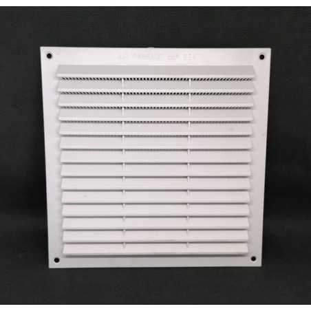 Griglia PVC ventilazione rettangolare con rete 23 x 23 cm.